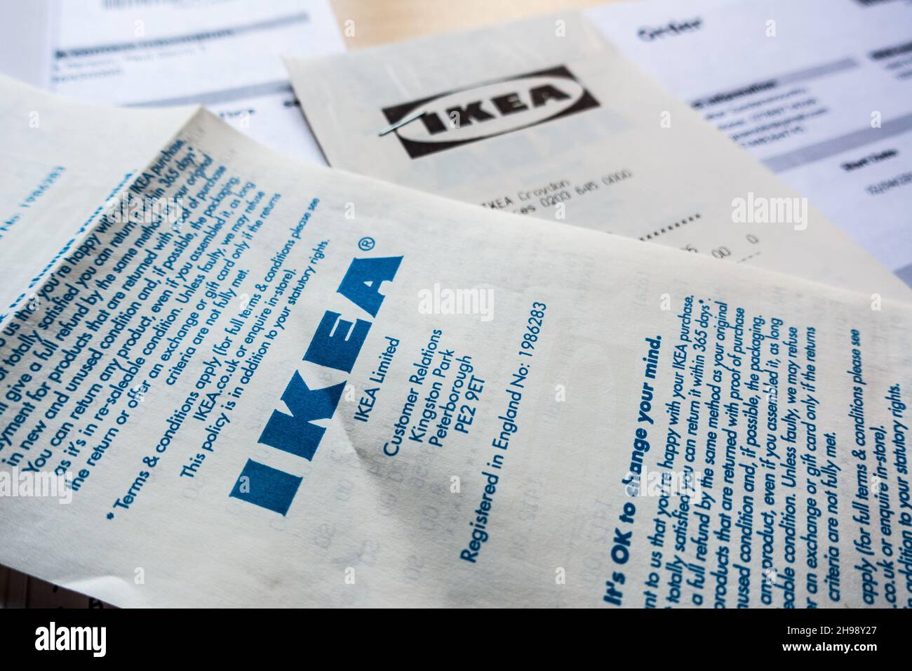 IKEA store receipt Stock Photo Alamy