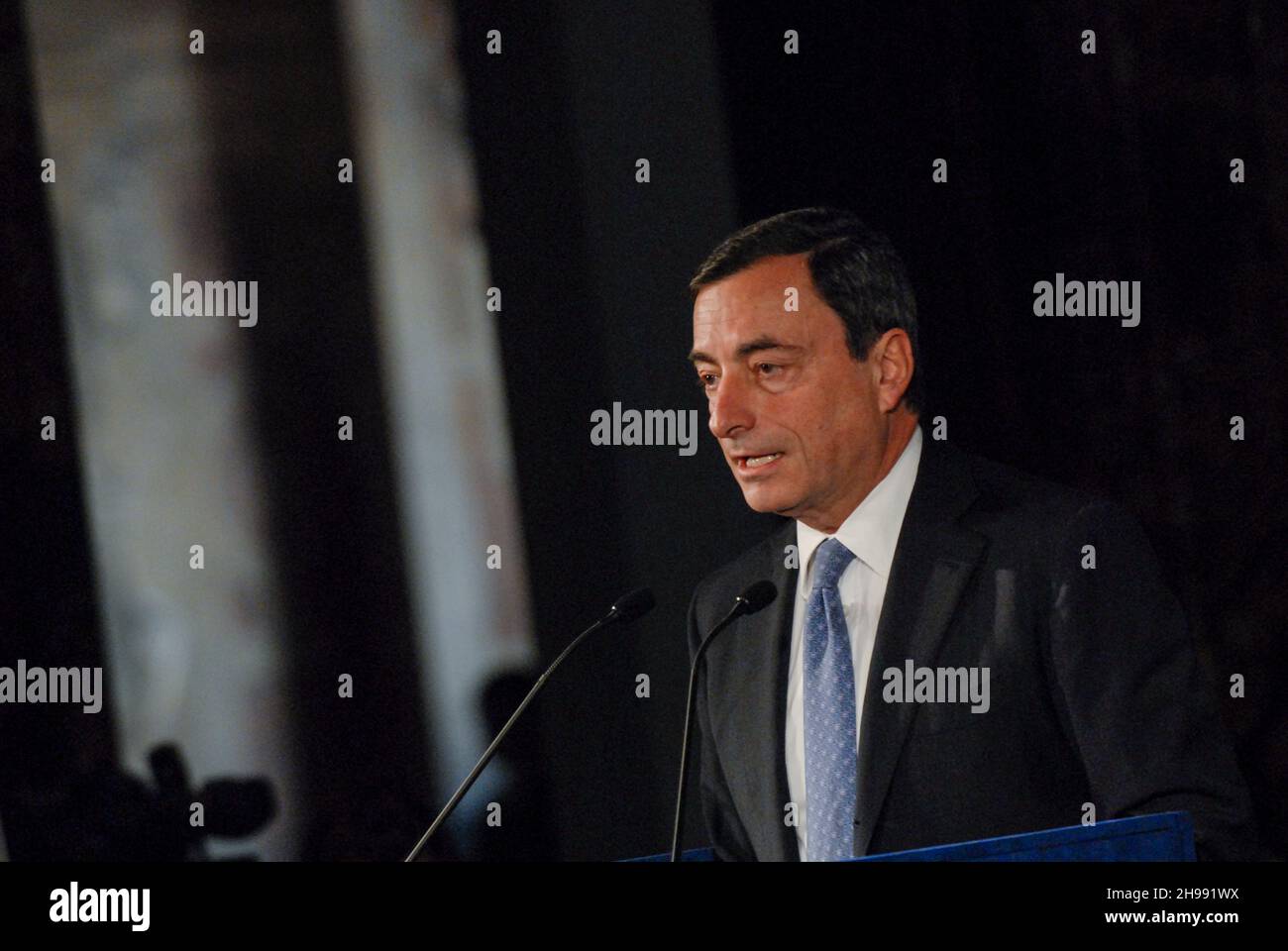 Rome, Italy 31/10/2006:  82nd World Savings Day, pictured is Mario Draghi. © Andrea Sabbadini Stock Photo