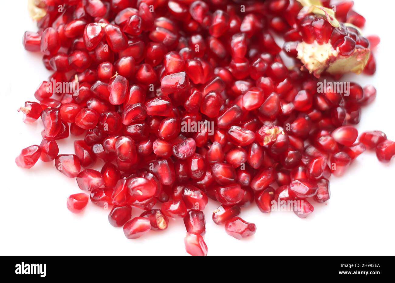 Red pyrope minerals garnet on a white background Stock Photo - Alamy