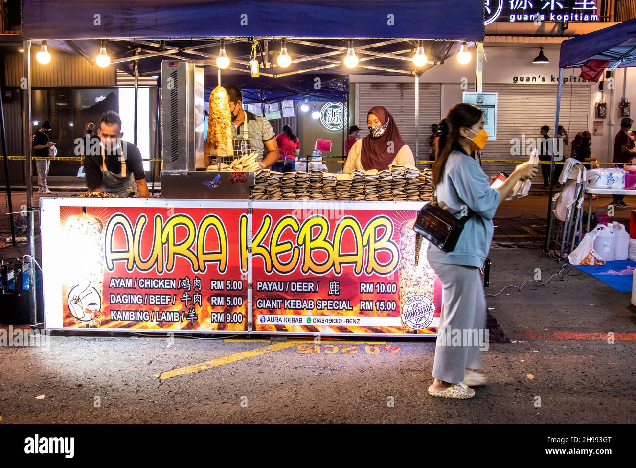 Gaya street night market Kota Kinabalu Sabah Borneo Malaysia Stock