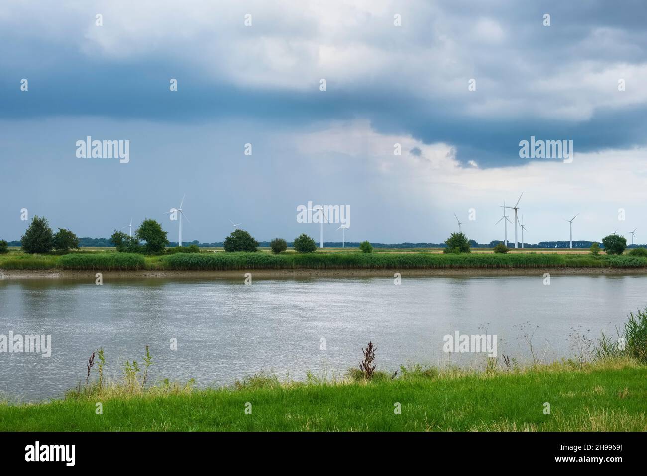 River Oste near Neuhaus (Oste), Lower Saxony, Germany Stock Photo