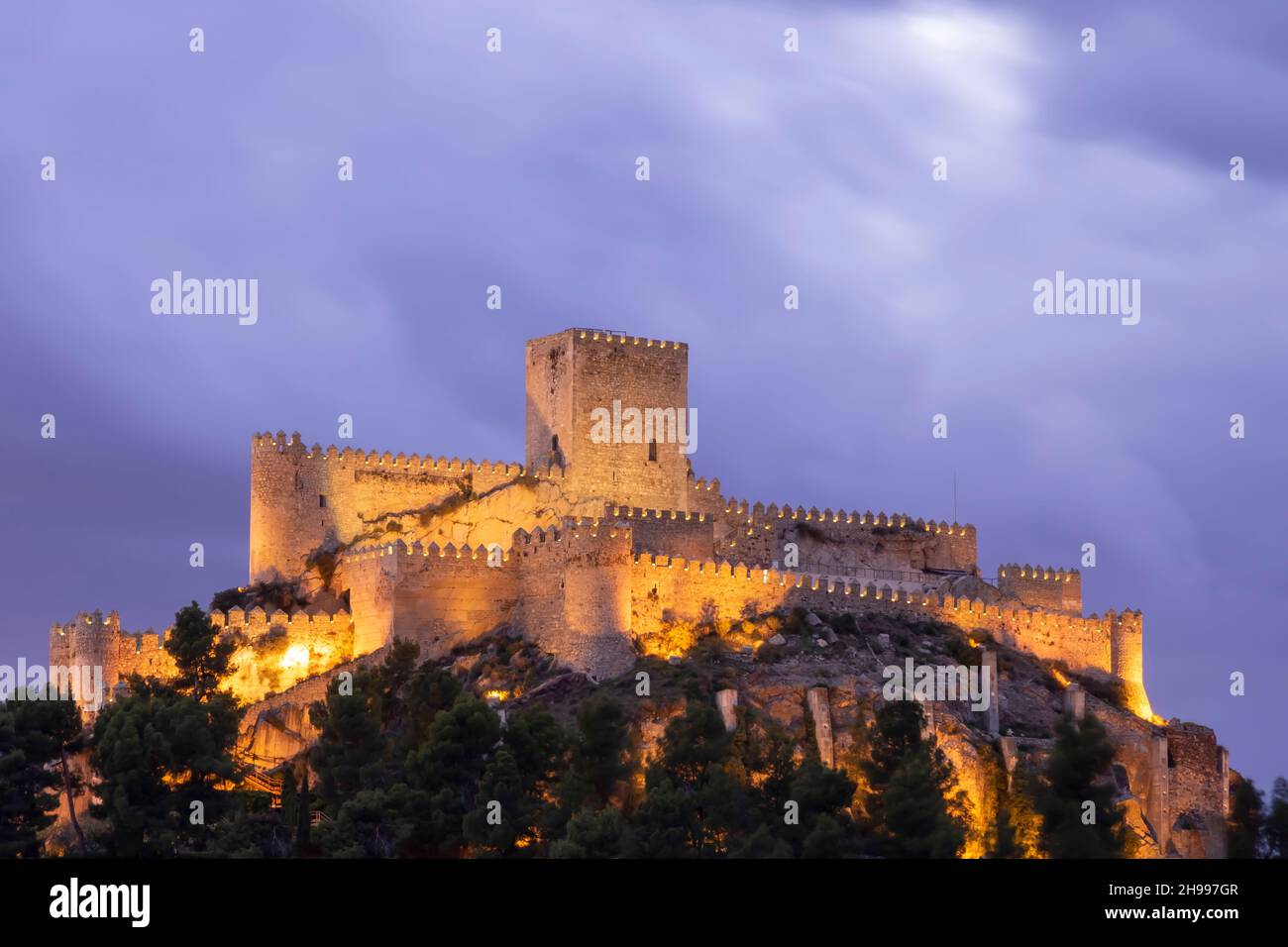 The Castle of Almansa (Spanish: Castillo de Almansa) is a castle located in Almansa, Spain. Stock Photo