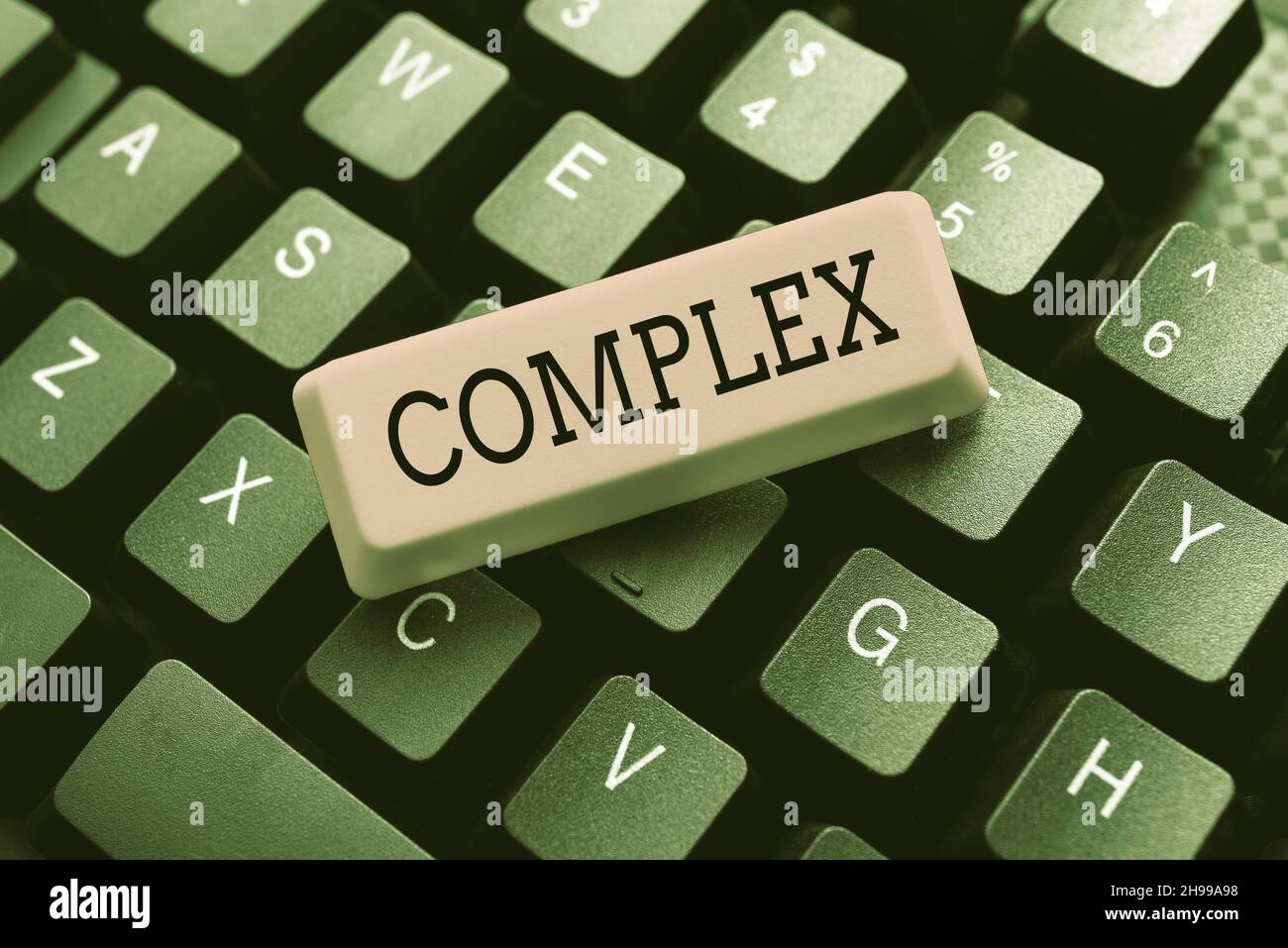 Writing displaying text Complex. Concept meaning the significant ideas that are completely or partly repressed Typewriting End User License Agreement Stock Photo