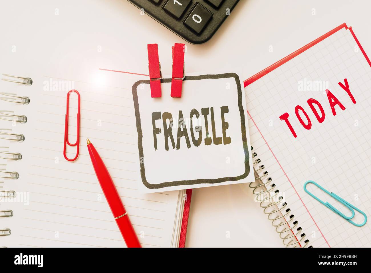 Hand writing sign Fragile. Concept meaning Breakable Handle with Care