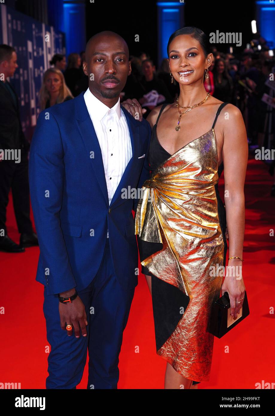 Azuka Ononye and Alesha Dixon arriving at the 24th British Independent