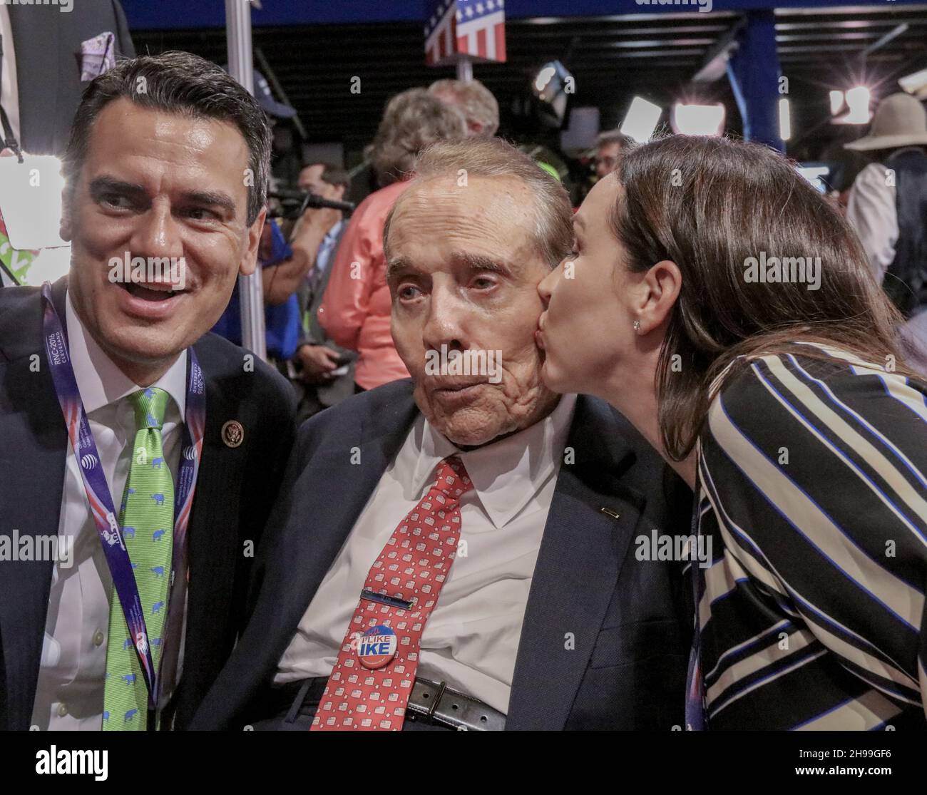 CLEVELAND, OHIO, USA, 19th JULY, 2016 Senator Robert Dole visits with ...