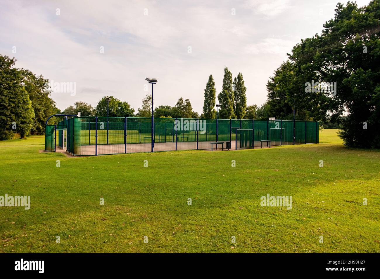 sports court in Greenlands Park, Rotherham Stock Photo
