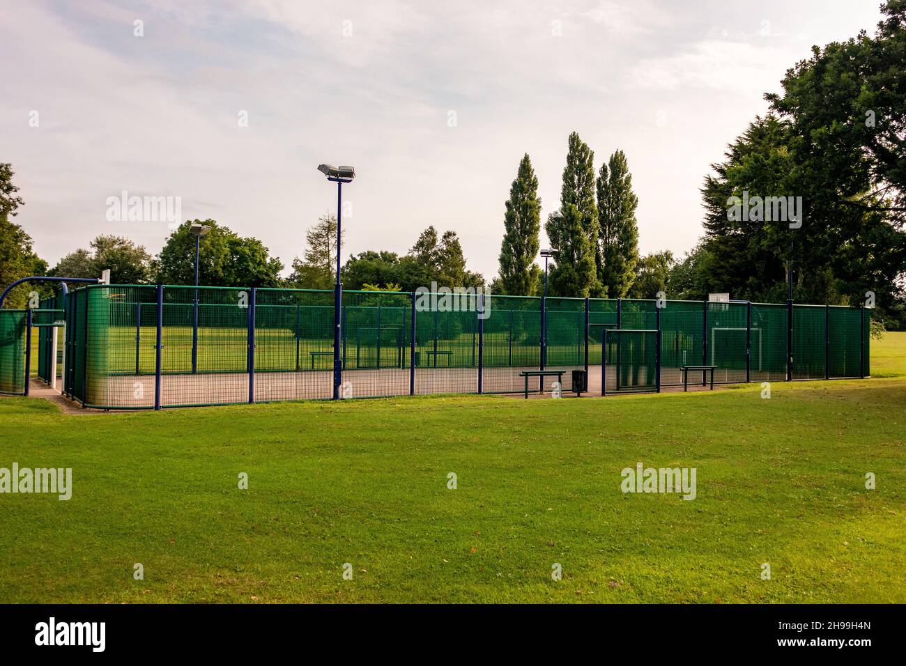 sports court in Greenlands Park, Rotherham Stock Photo