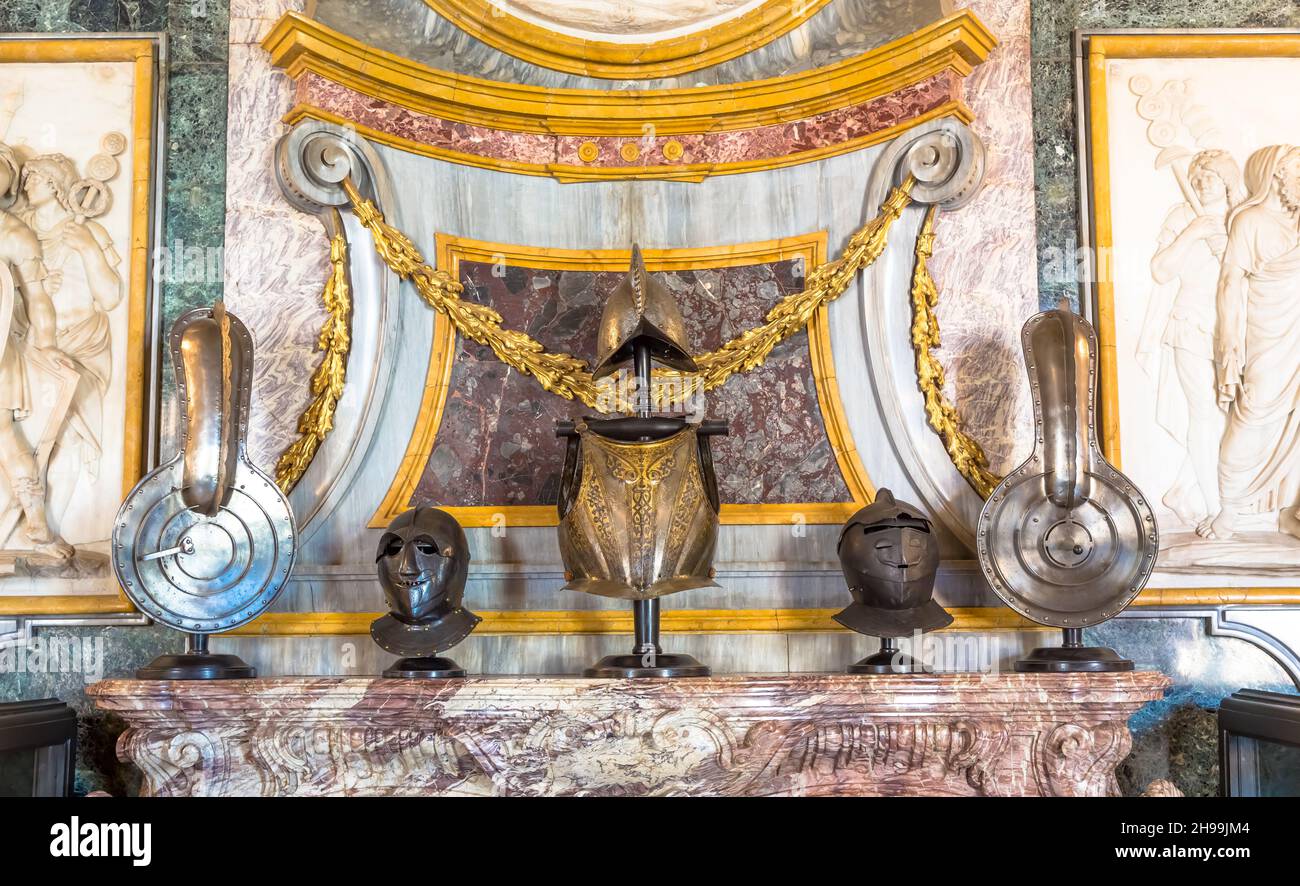 TURIN, ITALY CIRCA AUGUST 2020 Middle age knight armour details