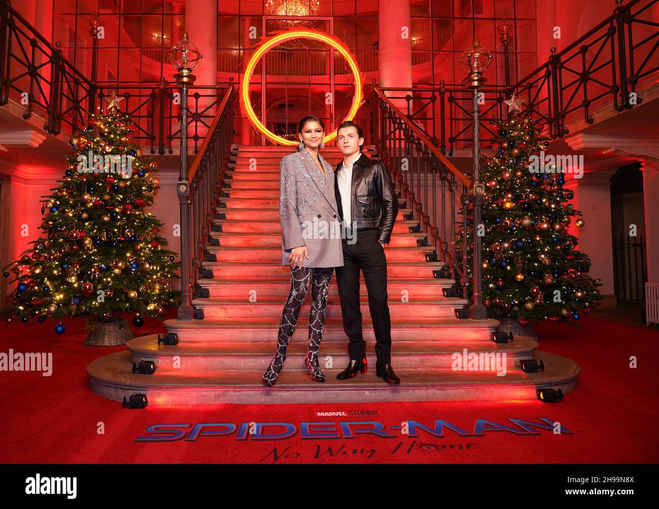 Tom Holland and Zendaya during a photocall for their new film, Spider