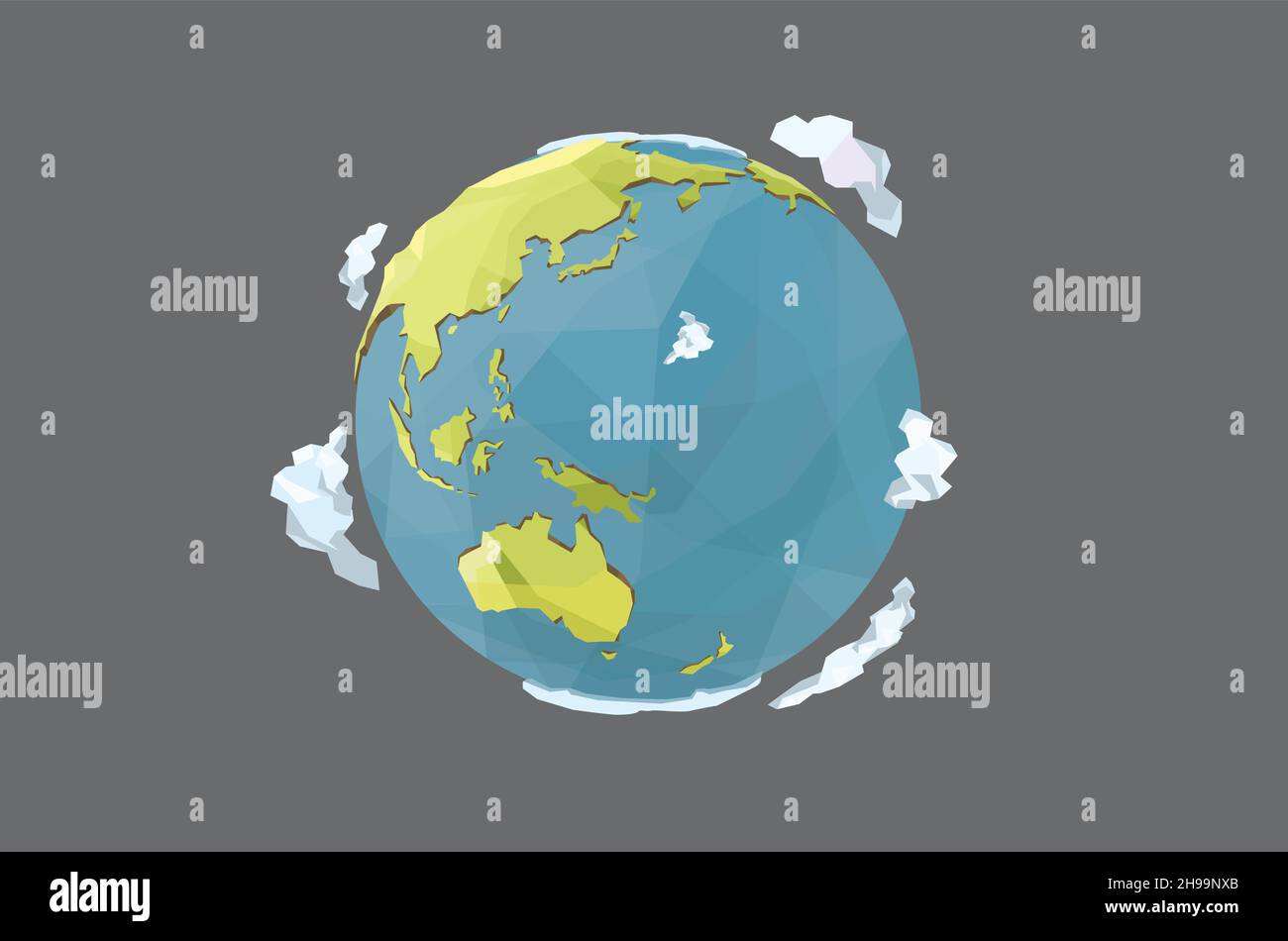 earth illustration. lowpoly earth vector. Stock Vector