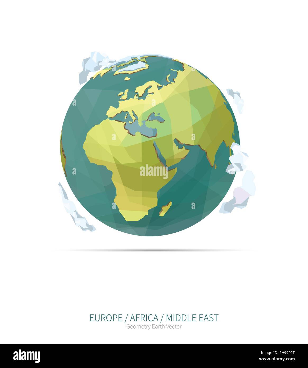 earth illustration. lowpoly earth vector. Stock Vector