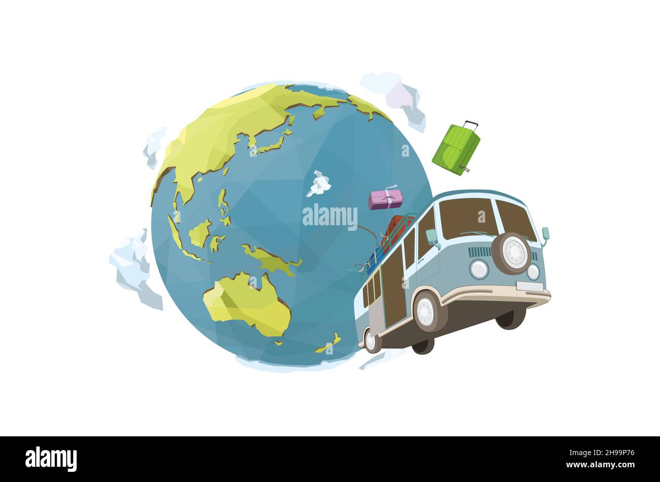 earth illustration. lowpoly earth vector. Stock Vector