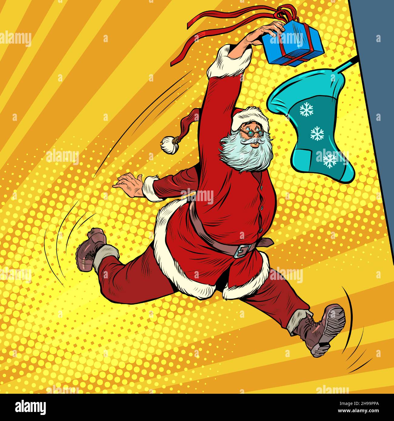 Santa claus ready to play basketball sport for Christmas Stock Photo - Alamy