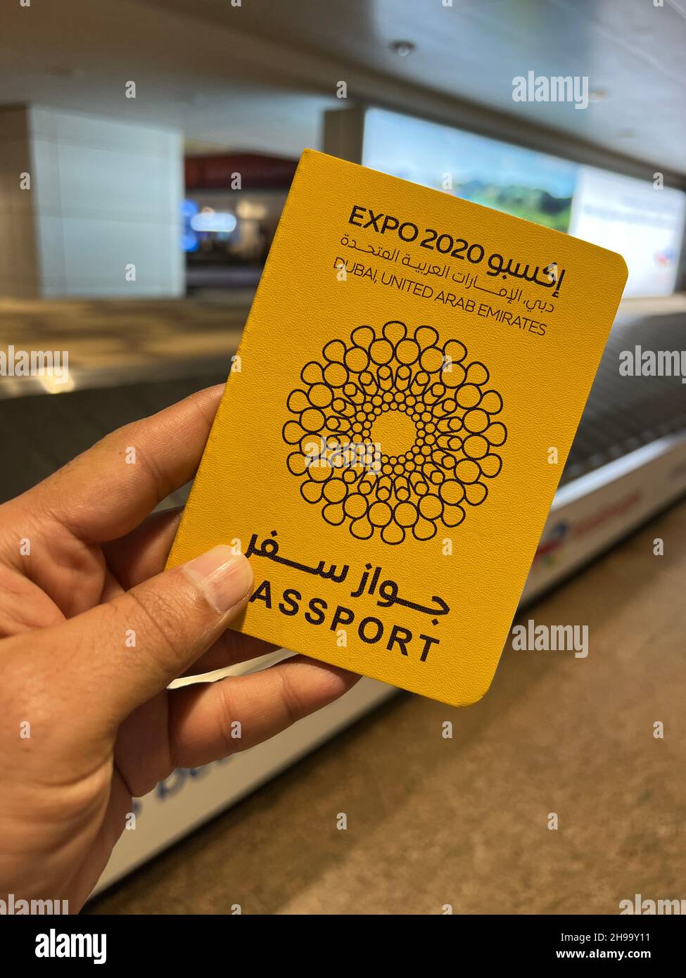 Dubai Exp Passport Stock Photo Alamy