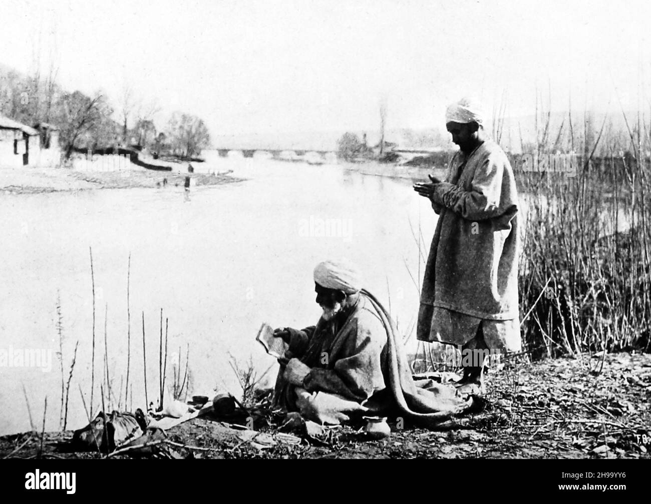 Brahmin in Kashmir, India, early 1900s Stock Photo