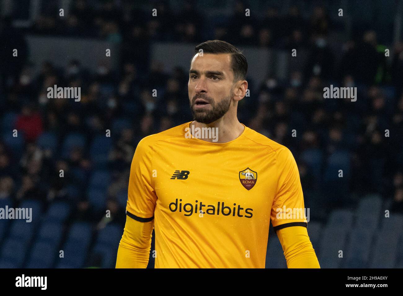 Rome, Italy. 4th December, 2021. Rui Patricio of AS Roma in action during the Serie A football championship between AS Roma and Fc Inter at the Olympic Stadium. Credit: Cosimo Martemucci / Alamy Live News Stock Photo