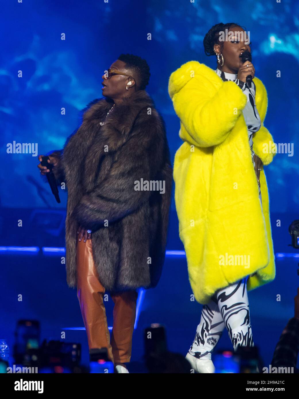 London, UK. 1st December 2021. Wizkid & Tems performs at The O2 Arena on Day3. Photographed by Michael Tubi Stock Photo