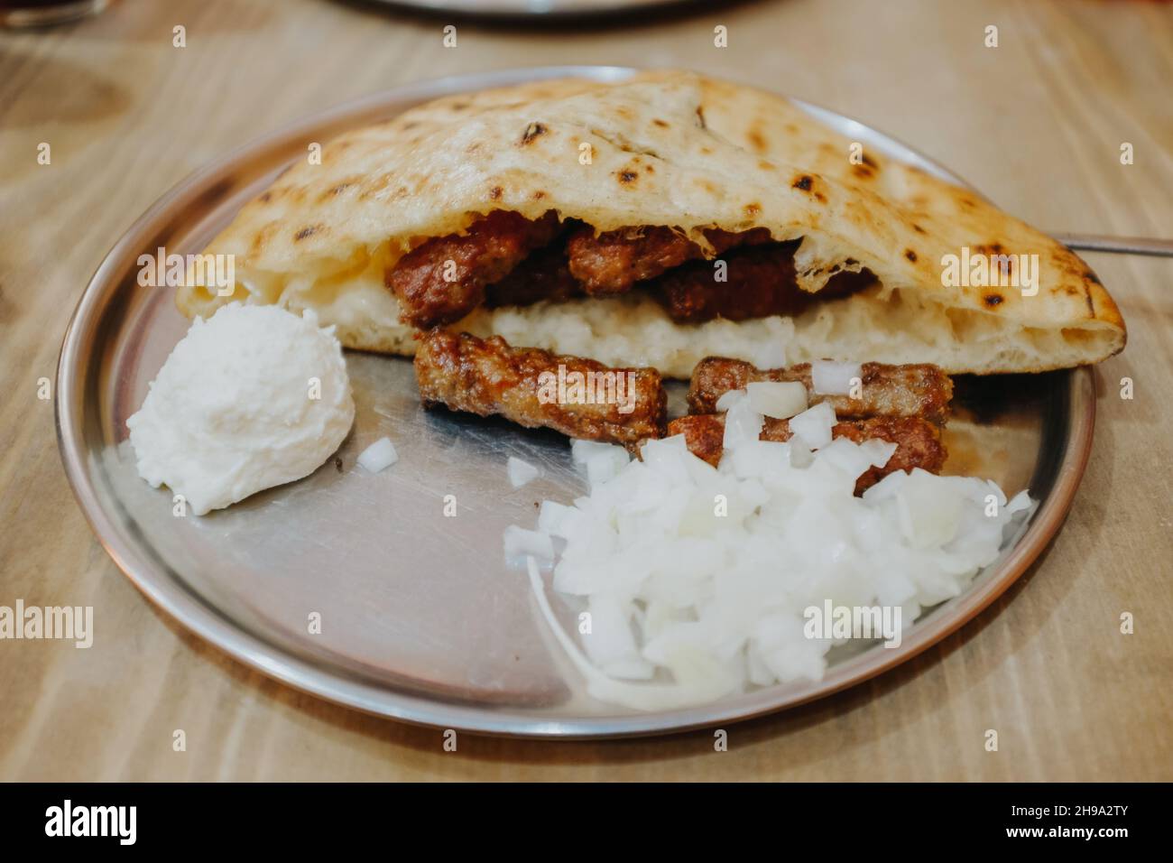 Chevapi Food A closeup shot of Balkans traditional food cevapi Stock Photo - Alamy