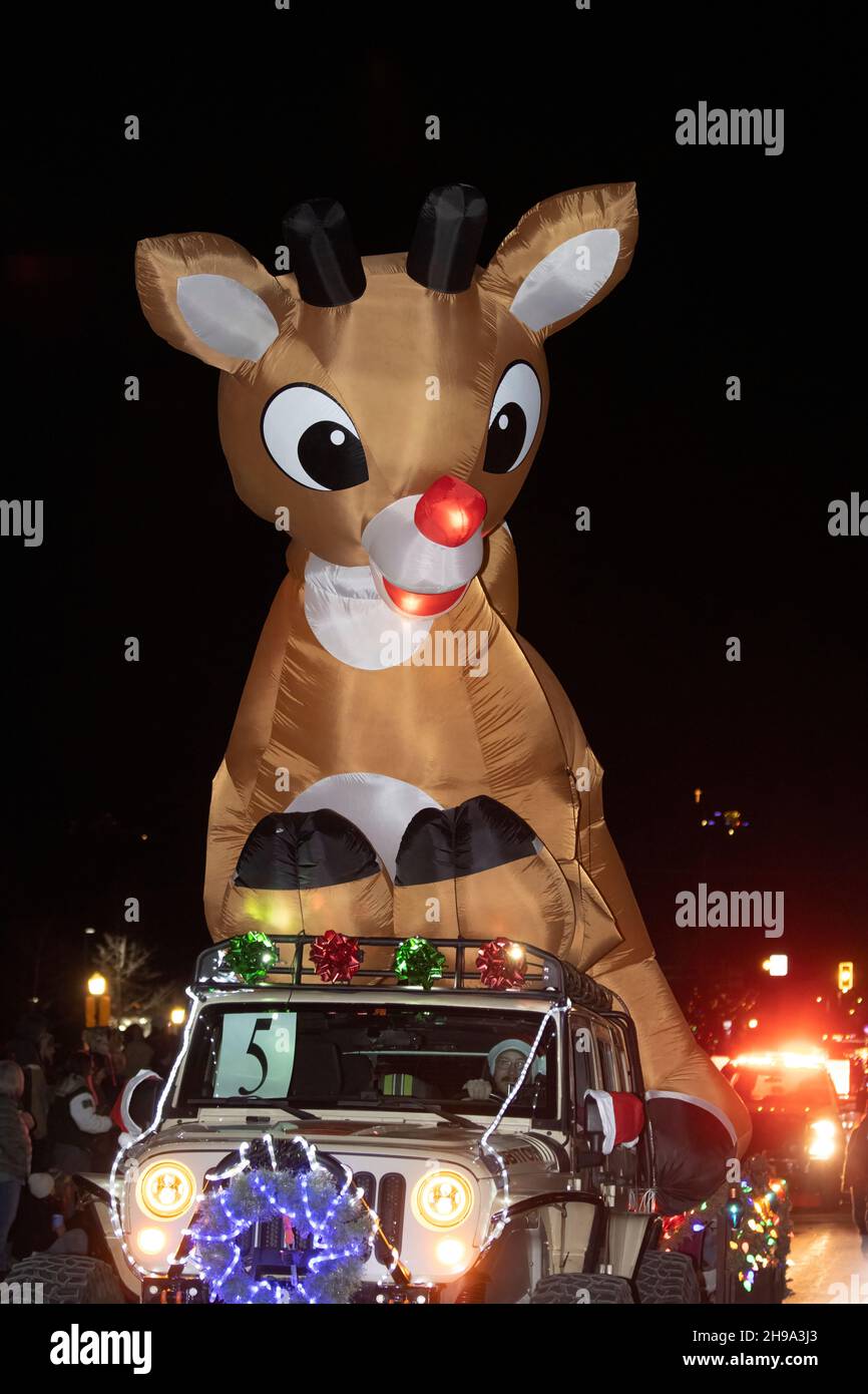 Sights and lights of the Gold Camp Christmas Parade on Highway 24 in