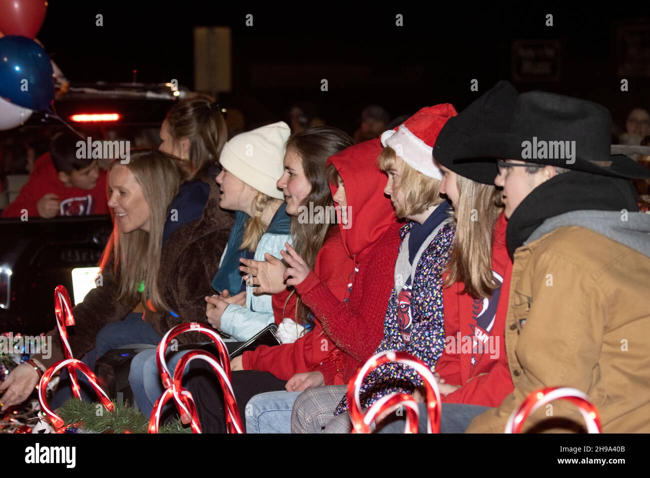 Sights and lights of the Gold Camp Christmas Parade on Highway 24 in