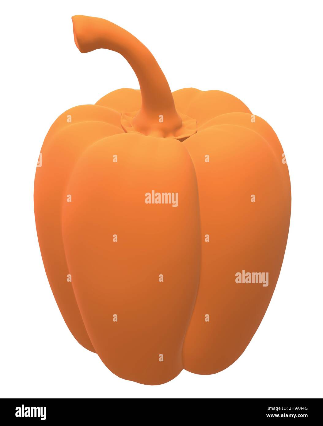 Solid Orange Bell Pepper Decoration Figurine Stock Vector Image & Art