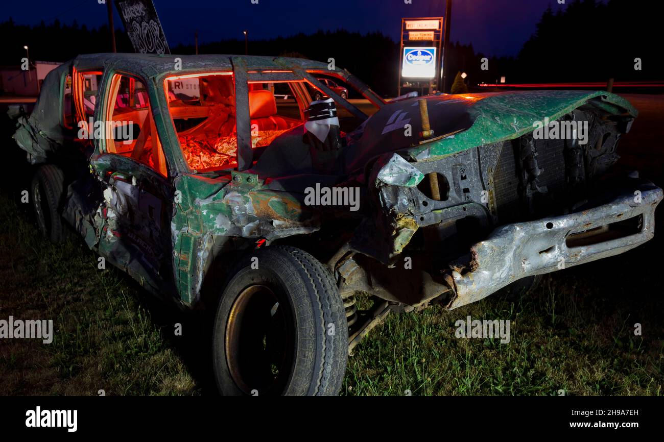 Cars Destroyed in "Forks 4th of July Demolition Derby", Forks, Olympic