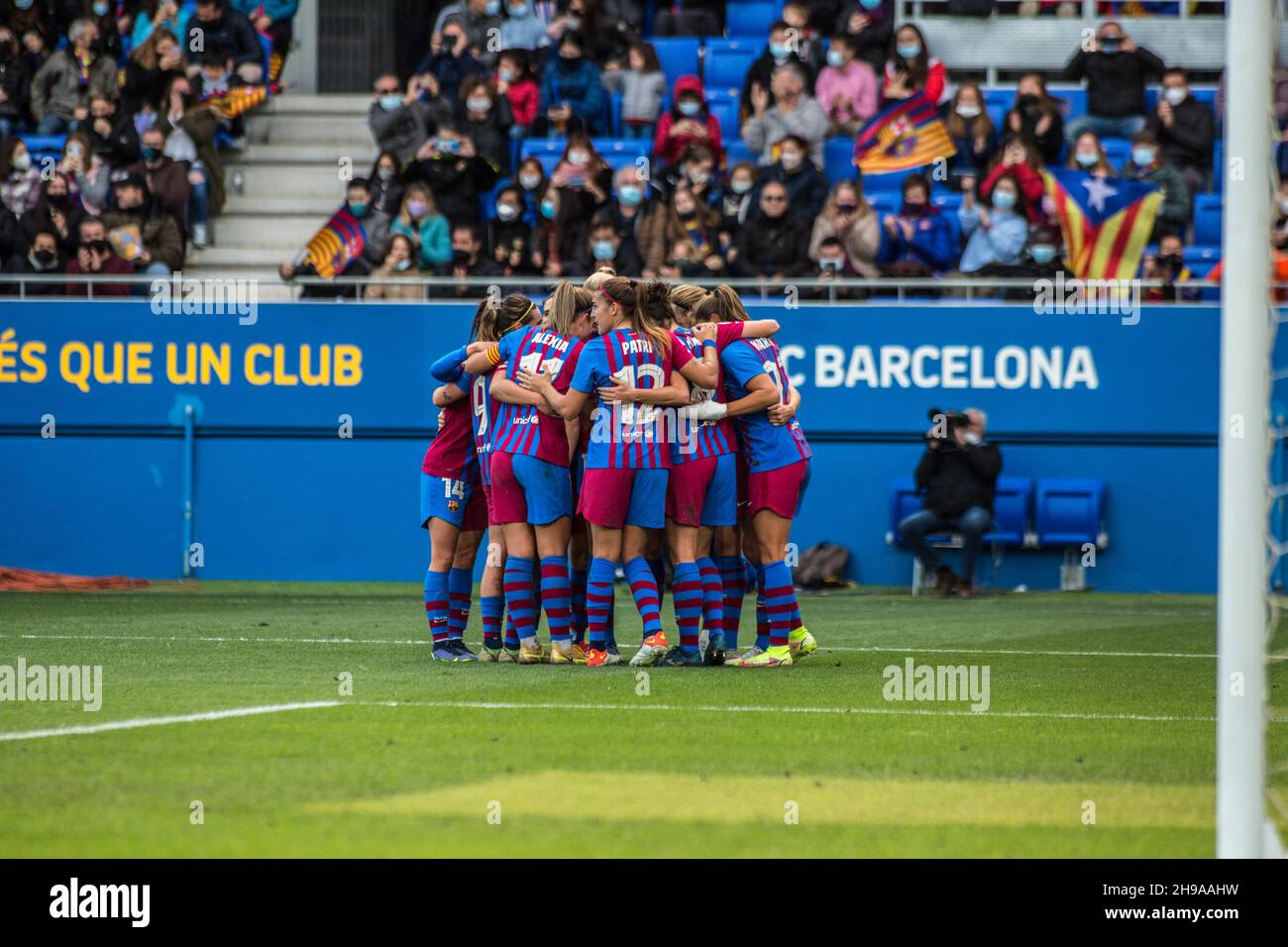 Fc Barcelona Players Celebrate A Goal During The Primera Iberdrola 