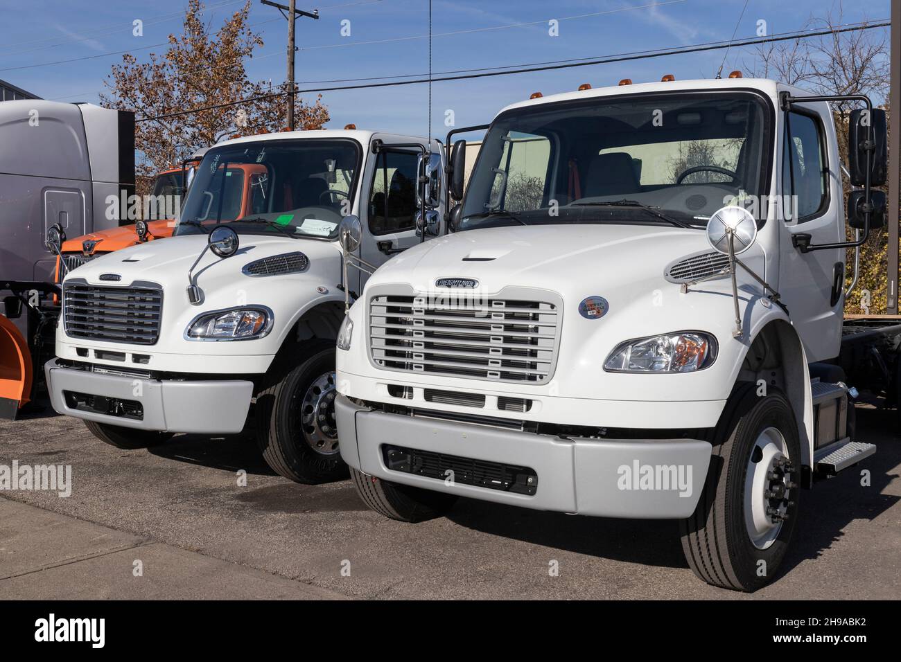 Cincinnati Circa December 2021 Freightliner Semi Tractor Trailer