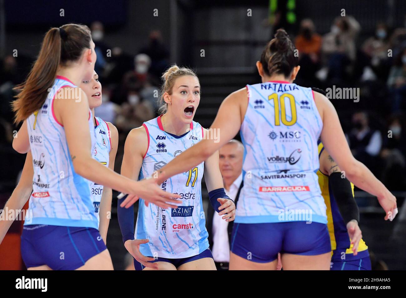 Rome, Italy. 05th Dec, 2021. Louisa Lippmann of Savino Del Bene Volley  during the Women's Volleyball Championship Series A1 match between Acqua &  Sapone Volley Roma and Savino Del Bene Scandicci at