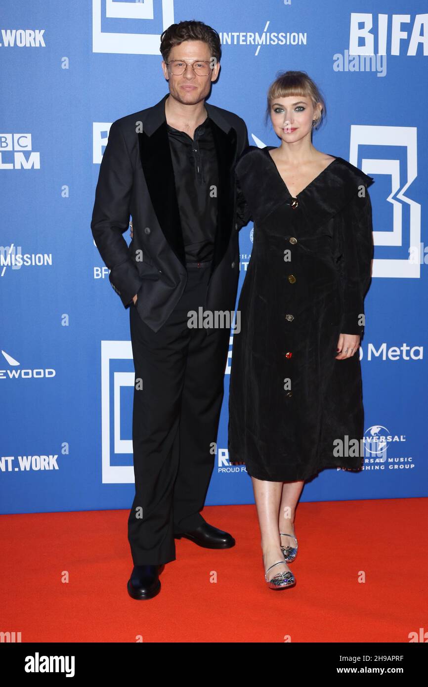 James Norton and Imogen Poots, British Independent Film Awards, Old Billingsgate, London, UK, 05 December 2021, Photo by Richard Goldschmidt Stock Photo