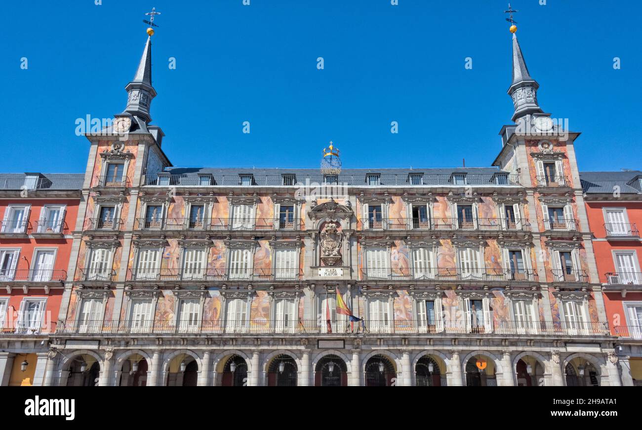 Casa de la Panadería in Plaza Mayor, Madrid, Spain Stock Photo