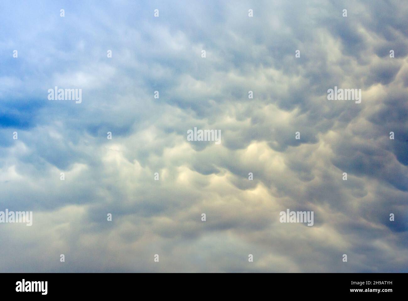 beautiful clouds in a deep blue sky with wispy white layers Stock Photo ...