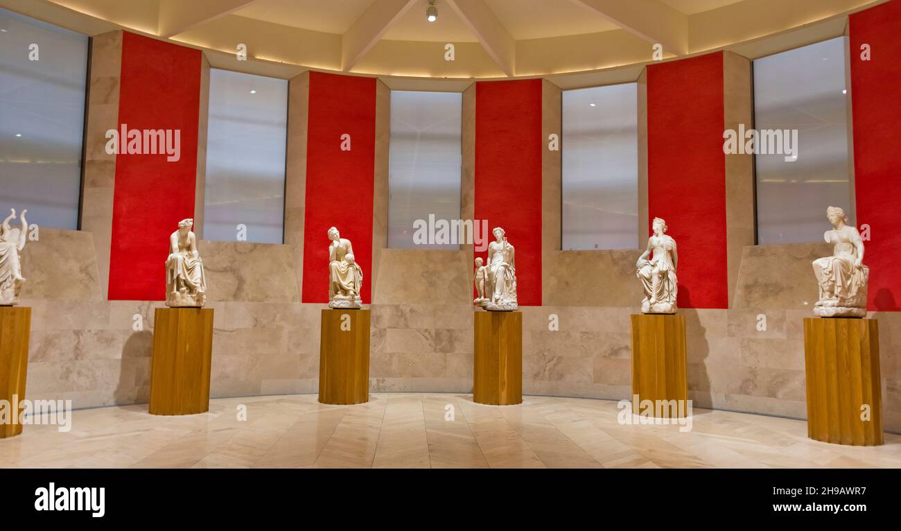 Statues on display in the Prado Museum, Madrid, Spain Stock Photo