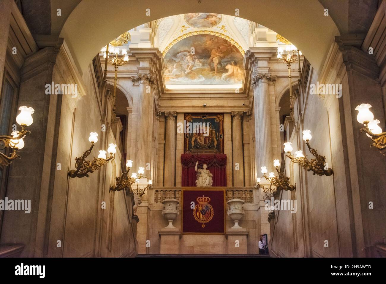 Interior of the Royal Palace, Madrid, Spain Stock Photo
