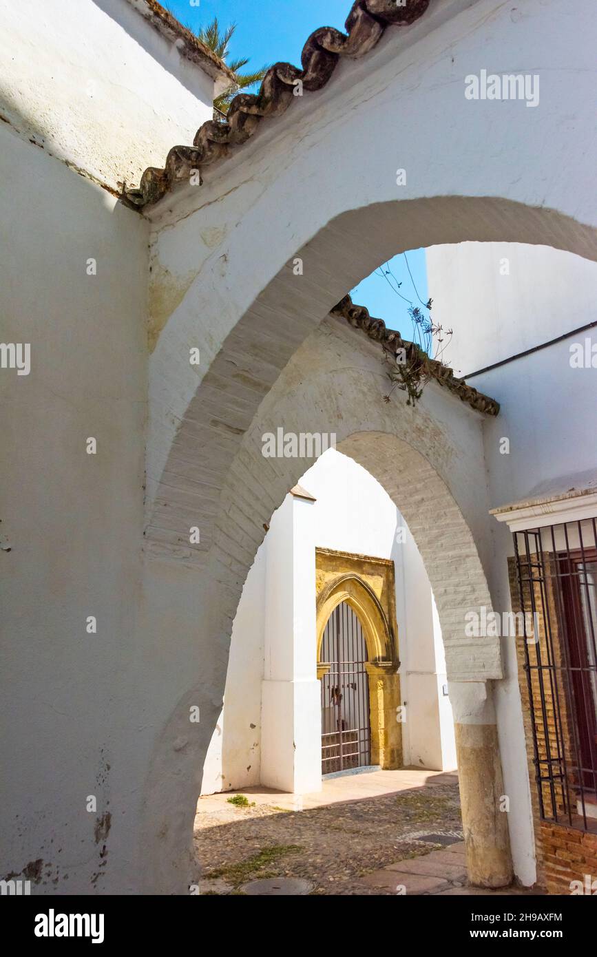 Houses in the Jewish Quarter, Cordoba, Cordoba Province, Andalusia Autonomous Community, Spain Stock Photo