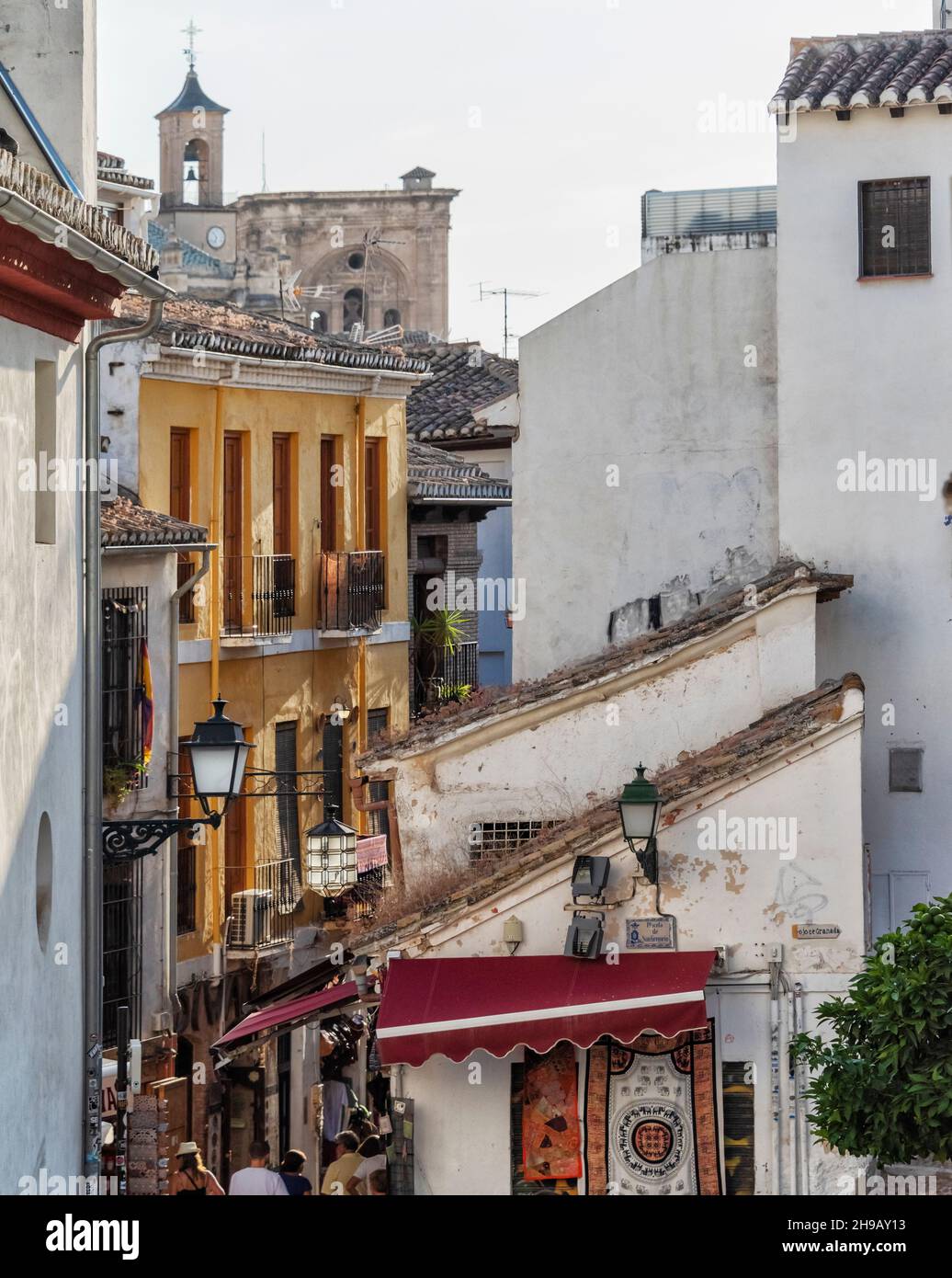 Houses in Albaicin, the old Arab quarter, Granada, Granada Province, Andalusia Autonomous