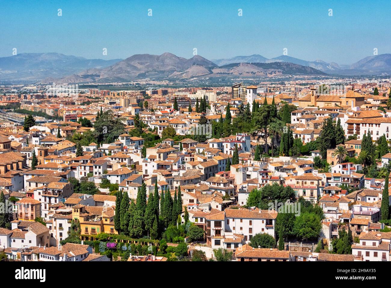 Granada cityscape, Granada, Granada Province, Andalusia Autonomous Community, Spain Stock Photo