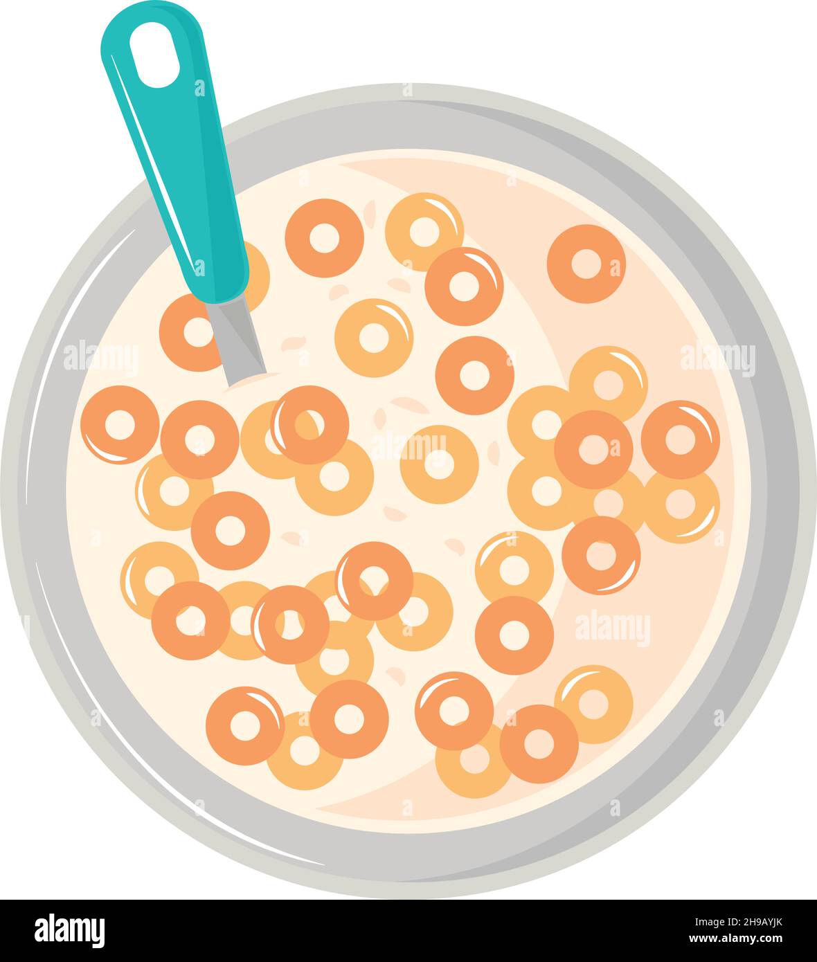 breakfast cereal and spoon Stock Vector Image &amp; Art - Alamy