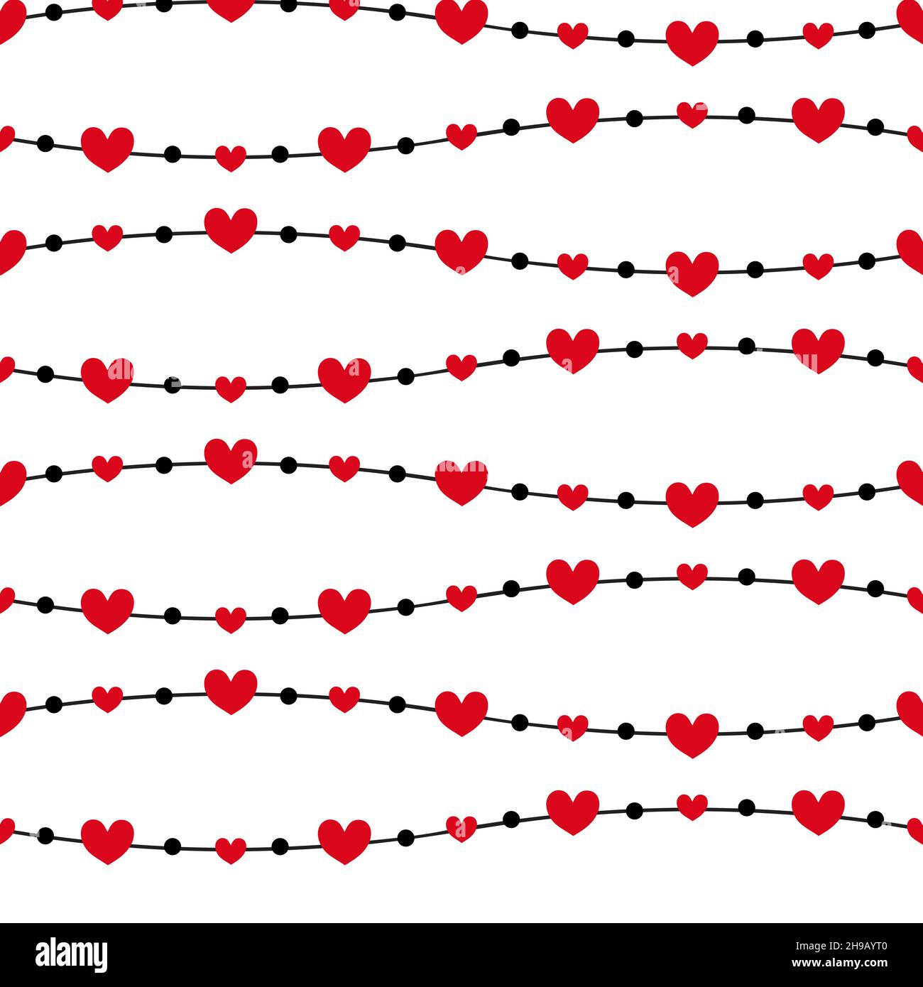 Seamless pattern with hearts . Vector illustration Stock Vector Image ...