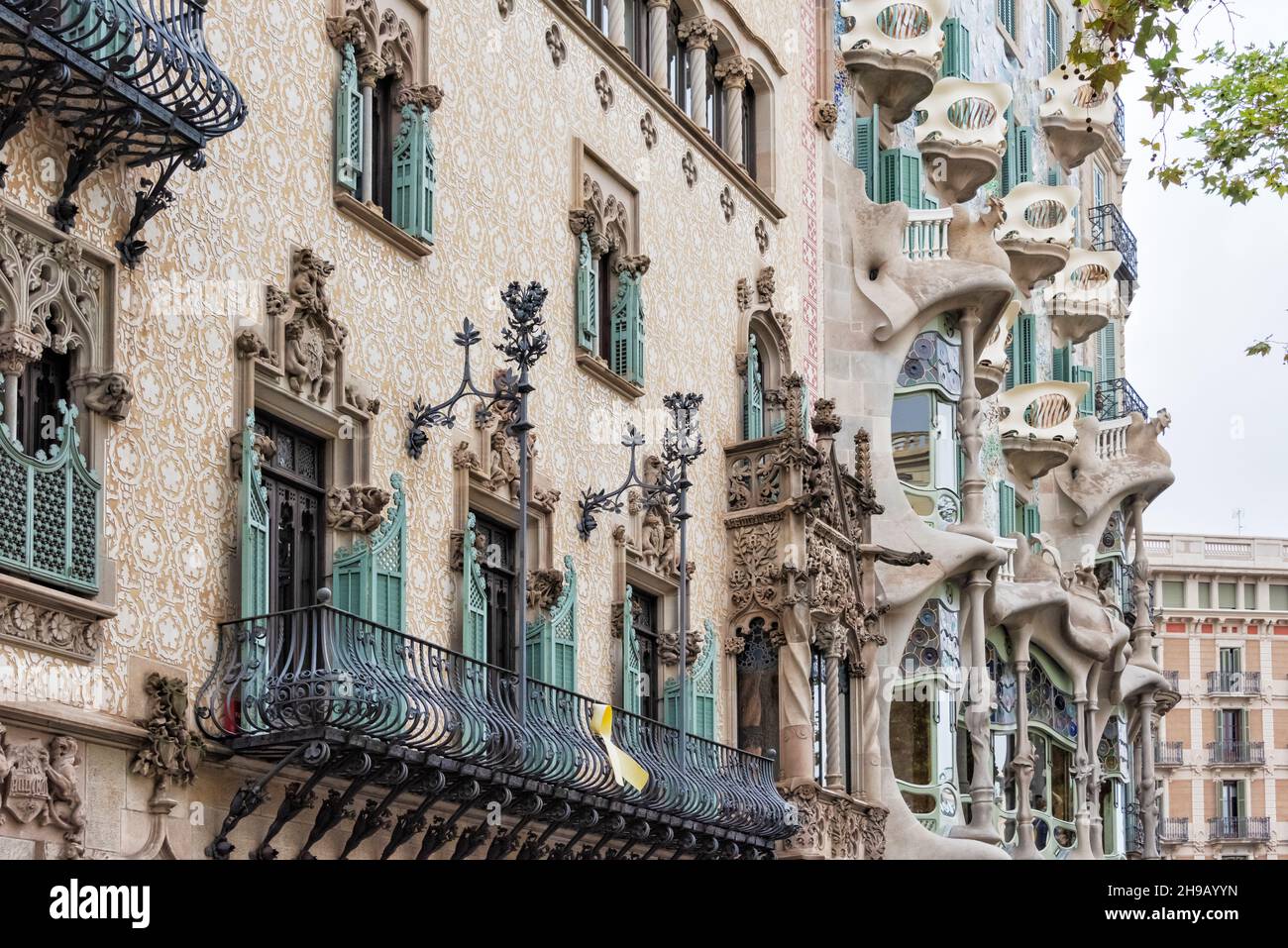 Casa Batlló by Gaudi, Barcelona, Barcelona Province, Catalonia Autonomous Community, Spain Stock Photo
