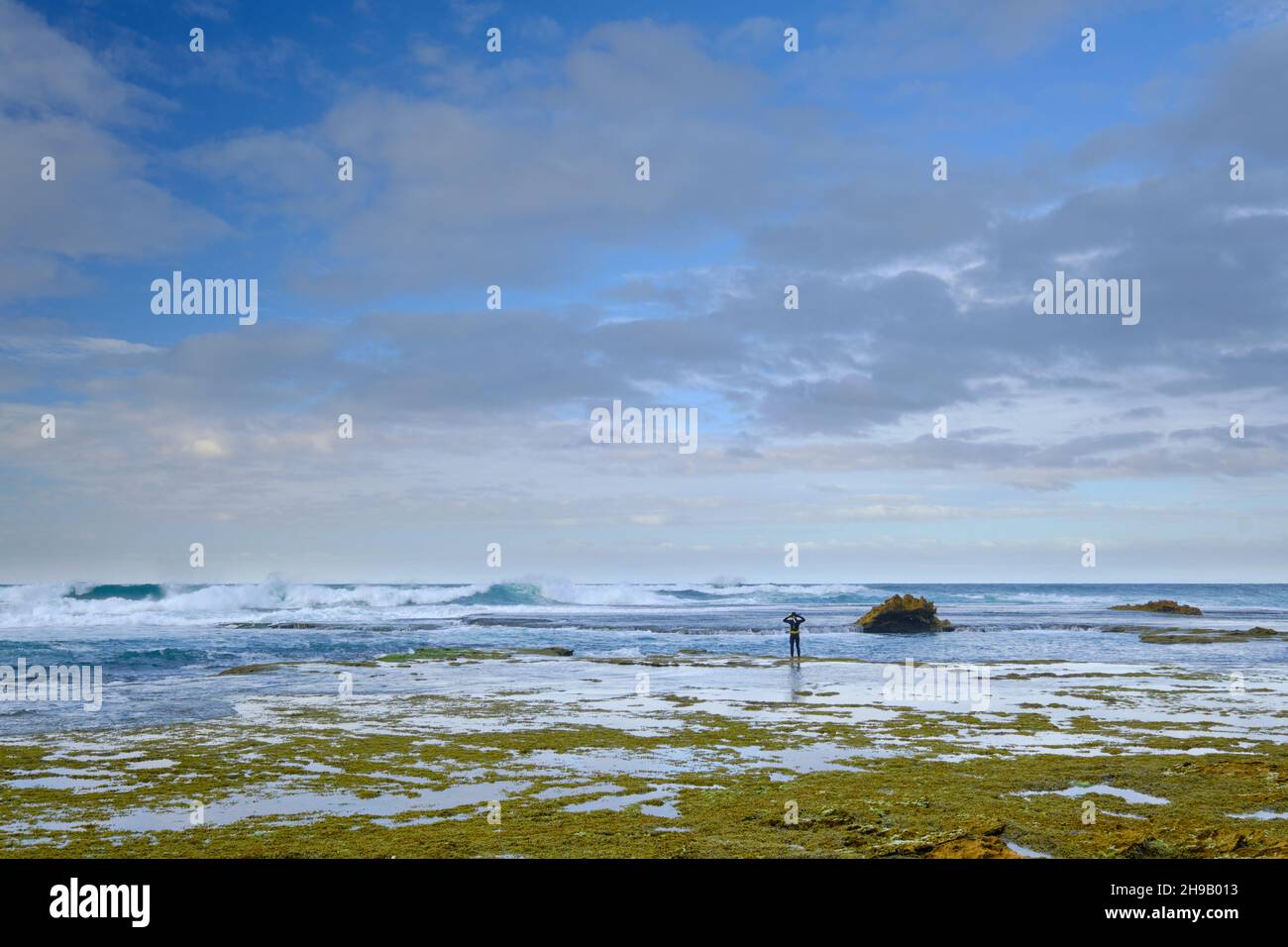 Snorkeler big waves hi-res stock photography and images - Alamy