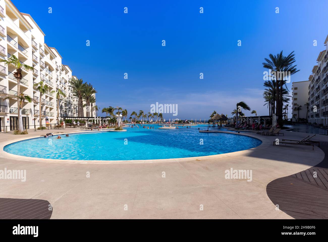 San Jose del Cabo, Baja California, Mexico, September 10, 2021: Scenic beaches, playas, and hotels of San Jose del Cabo in Hotel Zone, Zona Hotelera Stock Photo