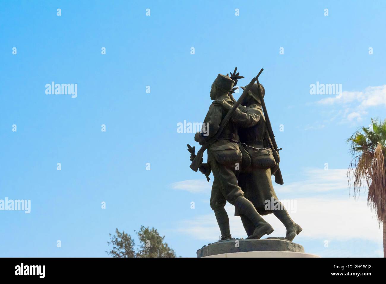 Dupont and Demba Statue, Dakar, Senegal Stock Photo