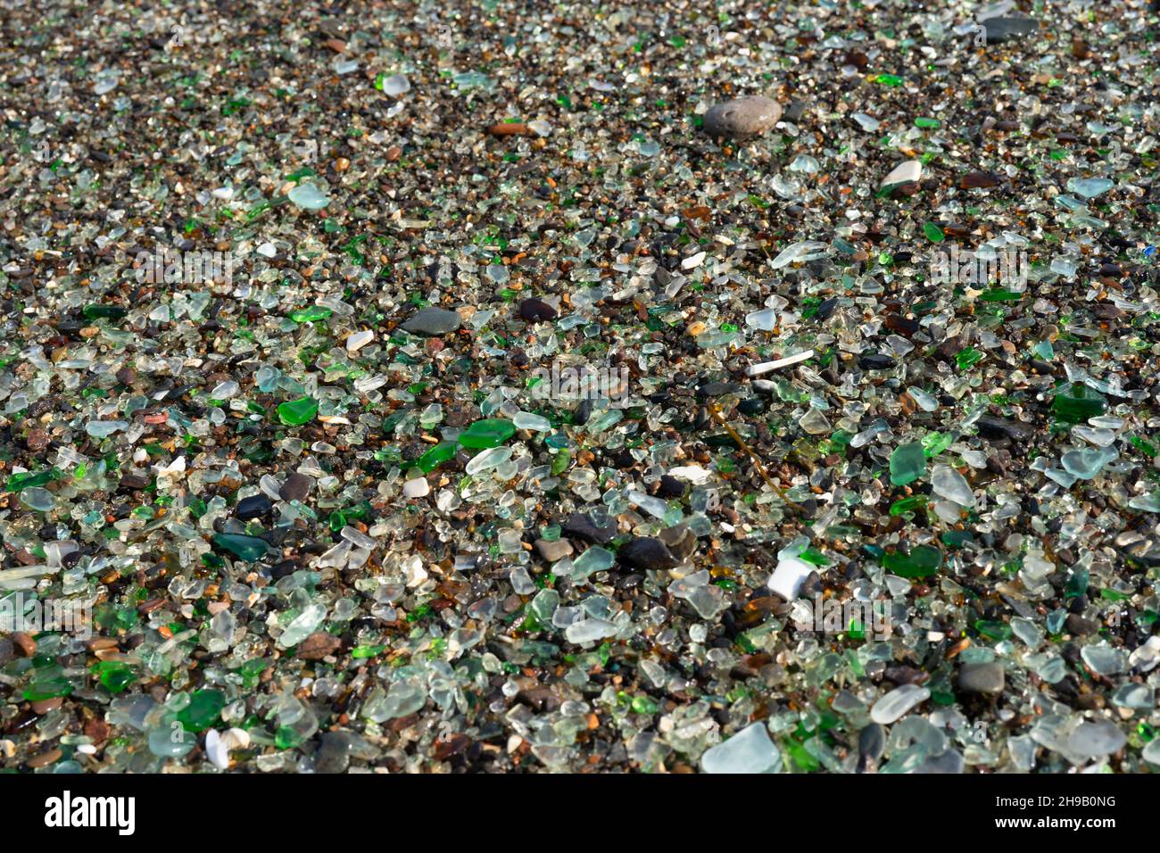 Natural background of sea glass Stock Photo - Alamy
