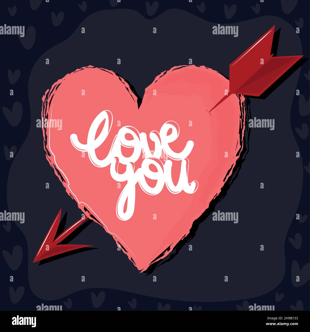 love you in heart Stock Vector Image & Art - Alamy