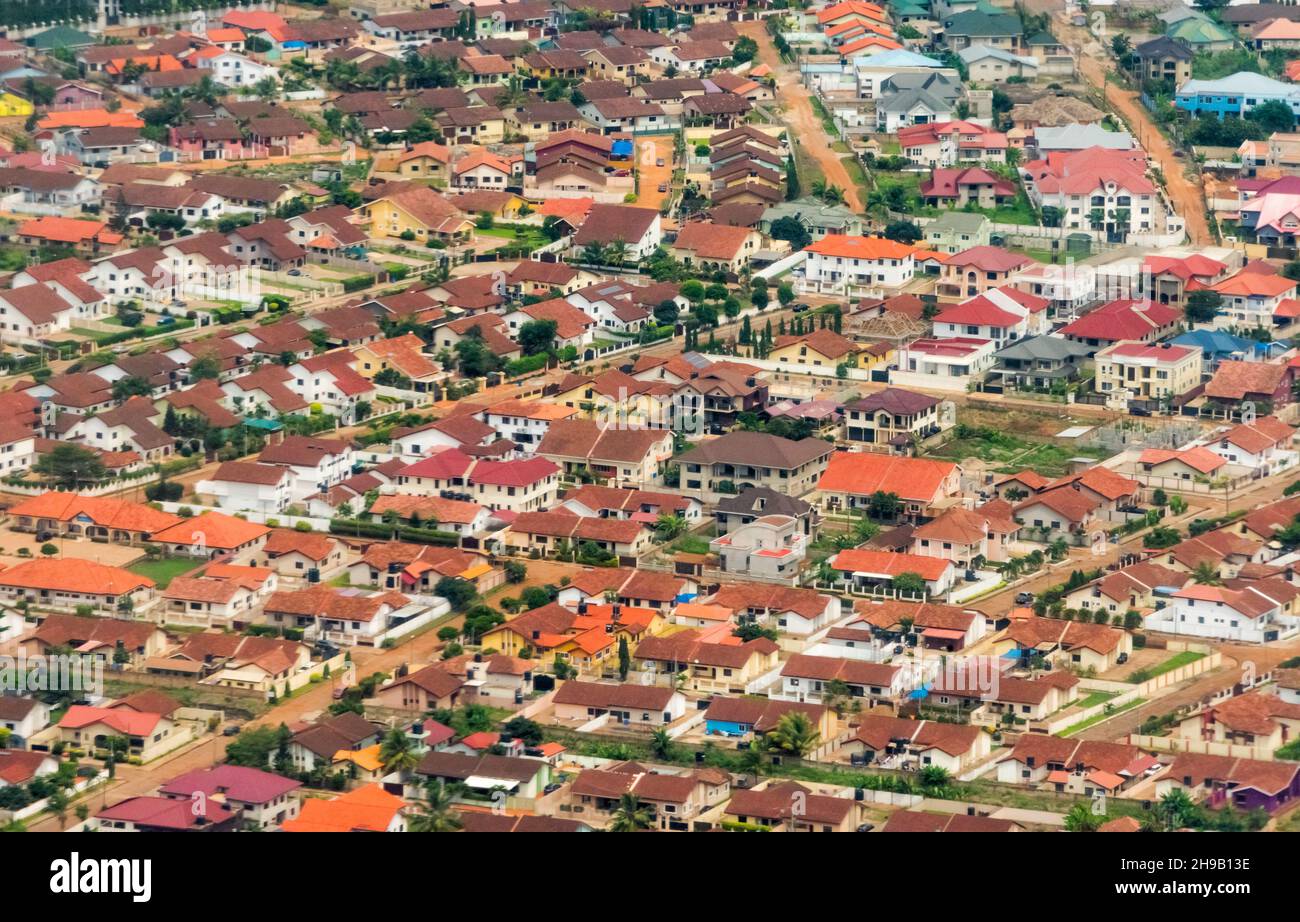 Aerial view of Accra, Ghana Stock Photo