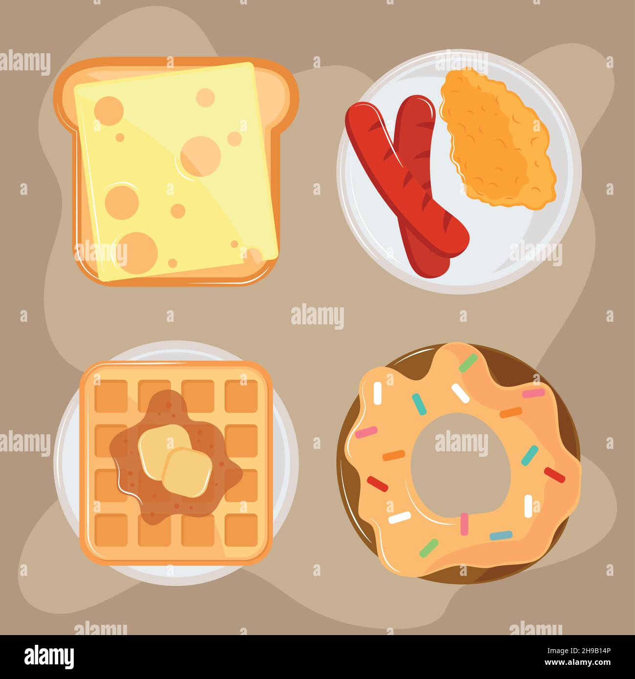 set breakfast food Stock Vector Image & Art - Alamy