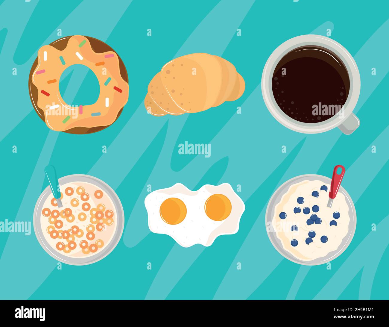 set of breakfast Stock Vector Image & Art - Alamy
