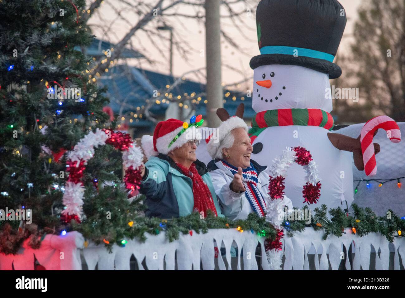 The Christmas parade is a colorful holiday celebration in the